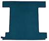 F9762353 1974-76 Ford Bronco w/ 1 Gas Tank; Back Panel; Molded; Cutpile Carpet; Kit; Dark Blue - image 1