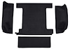 F9763101 1974-76 Ford Bronco w/ 1 Gas Tank w/o Tailgate Lock; Cargo Area; Molded; Cutpile Carpet; Kit; Black - image 1