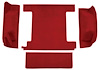 F9763102 1974-76 Ford Bronco w/ 1 Gas Tank w/o Tailgate Lock; Cargo Area; Molded; Cutpile Carpet; Kit; Red - image 1