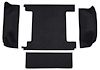 F9763401 1974-76 Ford Bronco w/ 2 Gas Tanks w/o Tailgate Lock; Cargo Area; Molded; Cutpile Carpet; Kit; Black - image 1