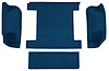F9763608 1977 Ford Bronco w/o Tailgate Lock; Cargo Area; Molded; Cutpile Carpet; Kit; Blue - image 1
