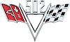 FE502 Front Fender Emblem [502 Crossed Flags] - image 1