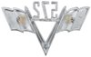 FE572 572 Crossed Flags; Front Fender Emblem - image 3