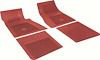 FP73002 Bow Tie Floor Mat Set 1967-74 Impala, Bel Air, Caprice; 1969-81 Blazer; Red; Set of 4 - image 1