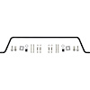 FSB903 1974-78 Mustang II 3/4 in. Front Sway Bar; Measures 39-1/4 in. Wide; For Narrowed Crossmember