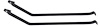 FT2100A Fuel Tank Mounting Straps 1962-67 Chevy II, Nova; EDP Coated Steel; Pair - image 1