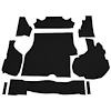 GN11138701 1984-87 Buick Regal Grand National, Trunk Mat Kit w/ Boards, Cutpile, Black - image 1