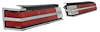 GN14022 1984-87 Buick Regal; Tail Lamp Lens and Bezel Kit; 6-Pieces; Plus Clip and Gasket Set; Chrome Bezels - image 1