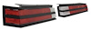 GN14024 1984-87 Buick Grand National, GNX; Tail Lamp Lens, Bezel, and Housing Kit; 8-Pieces; Plus Clip and Gasket Set; Black Bez - image 1