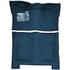 GN21138212 1974-75 Buick Regal; 4-Door; Complete Molded Carpet Kit; Mass Backing; Cutpile; Dark Blue - image 1