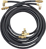 HK223 1951-61 Cadillac/Chrysler/Plymouth/Dodge/Ford; Convertible Top Hydraulic Hose Set; w/ Power Top; Black Rubber Offset Style