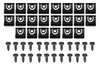 HK401 1965 Mustang Coupe/Fastback 44 Piece Front Windshield Molding Clip Kit - image 2