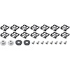 HK402 1966-68 Mustang Convertible 24 Piece Windshield Molding Clip Kit - image 1