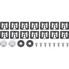 HK402 1966-68 Mustang Convertible 24 Piece Windshield Molding Clip Kit - image 3