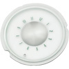 IN12876P 1965-65 Chevrolet Impala, Bel Air; Instrument Clock Lens; Green Lettering - image 1