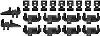 K142 Windshield Molding Clip Set 1963-64 Impala, Bel Air; 2 Door Hardtop - image 1