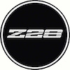 R15 Wheel Center Cap Emblem Z28 2-15/16 Chrome Logo/Black Background - image 1