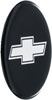 GTA Wheel Center Cap Emblem Bow Tie 2-1/8 Chrome Logo/Black Background - image 2