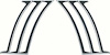 Quarter Panel Louver Moldings 1969 Camaro - image 1