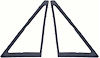 K4167 Vent Frame Weatherstrip 1967 Camaro, Firebird;, RH and LH; Pair - image 1