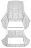 K50010 1967-69 Camaro/Firebird White Convertible Top Set w/ Plastic Window - image 1