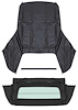 K57001 1967-69 Camaro/Firebird Black Convertible Top Set w/ Glass Window - image 1