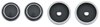 K574 8 Track Knob Set-1970-81 Firebird; Console Mounted; 4 Piece Set - image 2
