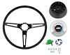 K619B Comfort Grip Steering Wheel 1969-72 Kit; w/o Tilt Wheel; Black Spokes- Black Grip - image 1