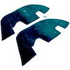 68-72 CHEVELLE SPLASH APRONS-FOR USE WITH STEEL FENDER SKIRTS-PAIR - image 1