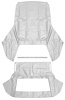 K64310 1967-69; Camaro, Firebird; Convertible Top Set; with Zipper Style Plastic Window; Vinyl; White - image 1
