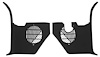 K669 Interior Kick Panels-1965-66 Impala, Bel Air, Biscayne, Caprice; with Air Conditioning; Black; Pair