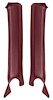 K696002 Inner Pillar Post Moldings 1968 Camaro, Firebird; Coupe; Red; Pair - image 1