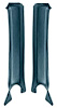 K696006 1968 Firebird Inner Pillar Post Moldings; Coupe; Aqua/Turquoise; Pair - image 1