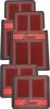 K75802 1967-69 Camaro; Floor Mats; Script Lettering; Front and Rear; Red; 4 Piece Set - image 3