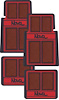K75902 1962-79 Chevrolet Nova; Floor Mat Set; with Nova Script Lettering; Red; 4 Piece Set - image 1