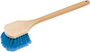 Scrub Brush Strong Bristles Straight Head 18 Handle Blue - image 1