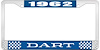 1962 Dart License Plate Frame - Blue - image 1
