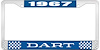 1967 Dart License Plate Frame - Blue - image 1