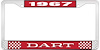 1967 Dart License Plate Frame - Red - image 1