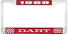 LF120168C Dart License Plate Frame 1968 Dart, Red - image 1