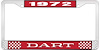 1972 Dart License Plate Frame - Red - image 1