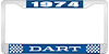 1974 Dart License Plate Frame - Blue - image 1