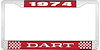 1974 Dart License Plate Frame - Red - image 1
