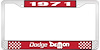 1971 Dodge Demon License Plate Frame - Red - image 1