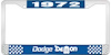 1972 Dodge Demon License Plate Frame - Blue - image 1