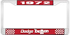 1972 Dodge Demon License Plate Frame - Red - image 1