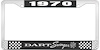1970 Dart Swinger License Plate Frame - Black - image 1