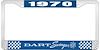1970 Dart Swinger License Plate Frame - Blue - image 1