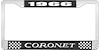 1966 Coronet License Plate Frame - Black - image 1
