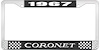 1967 Coronet License Plate Frame - Black - image 1